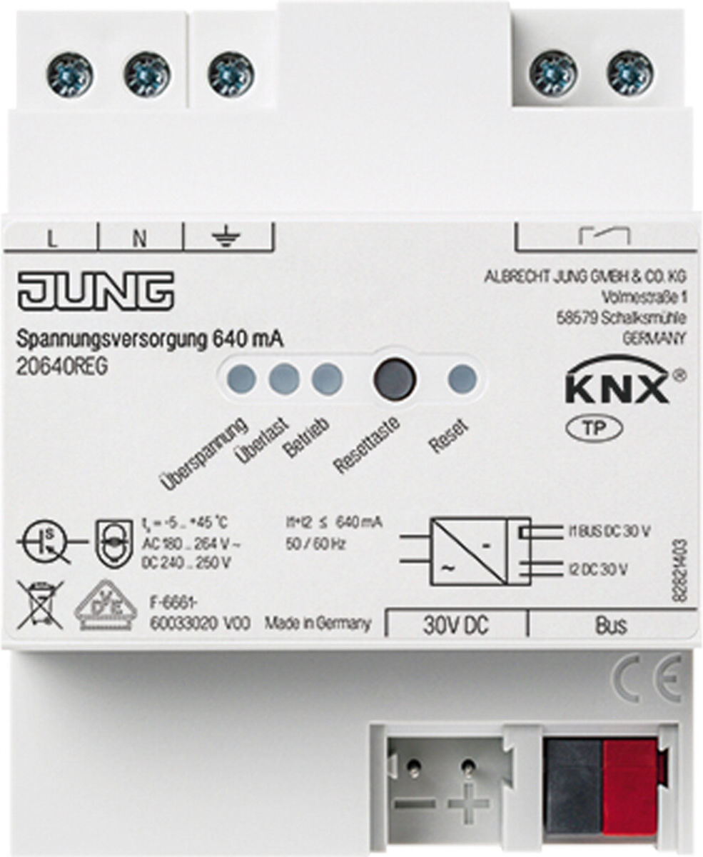 Jung Spannungsversorgung 640mA, KNX 20640 REG (20640REG)
