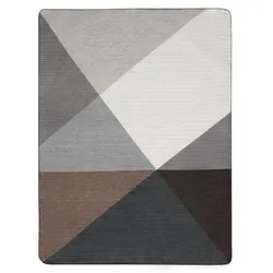 Biederlack Kuscheldecke Feel Graphic 220 x 240 cm Mischgewebe Grau