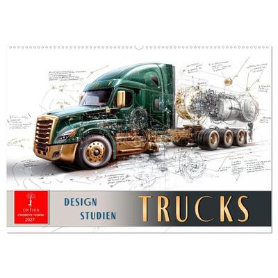 Trucks - Design Studien (Wandkalender 2027 DIN A2 quer), CALVENDO Monatskalender