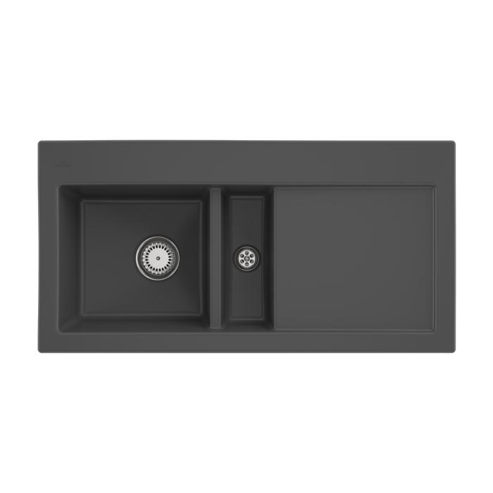 Villeroy und Boch Subway 60 Einbauspüle 677000i4 Spülbecken links, 1000 x 510 mm, graphit CeramicPlus