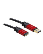 Delock Premium USB-Verlängerungskabel 9-polig USB Typ A M A W 3 m / 2.0 / Schwarz (82754)