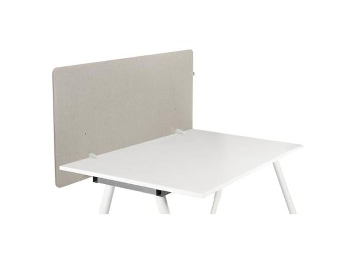 hjh OFFICE Akustik Tischtrennwand 62x120 cm FLEXMIUT D1 Schreibtisch Sichtschutz, Schalldämmender Schreibtischteiler, Taupe