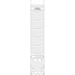 f-tronic 7143683 Multimediafeld KX9APZ-MP2, 1-feldrig, H=1350mm, APZ-Platz, inkl. APL-Set, mit MVAP2 KX9APZMP2