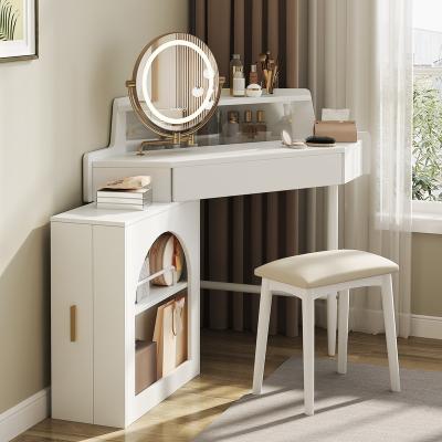 Telepassa Vanity Dresser with Mirror and Stool Set Storage Drawers Luxury Furniture