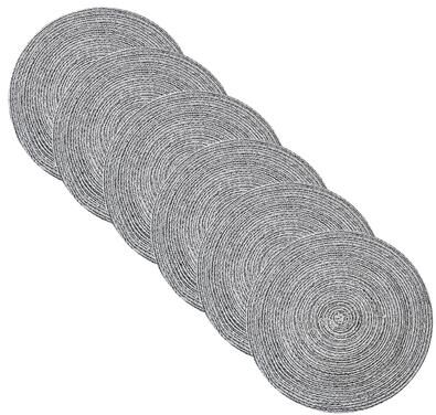 "Sweet Home Collection Two Tone Cotton 15"" Round Woven Placemats Sets (Set of 4 or 6)"