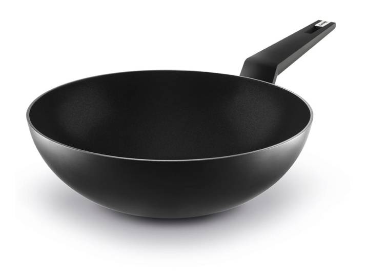 Wok 28cm d’aluminium forgé, antiadhésif, manche fixe, tous feux