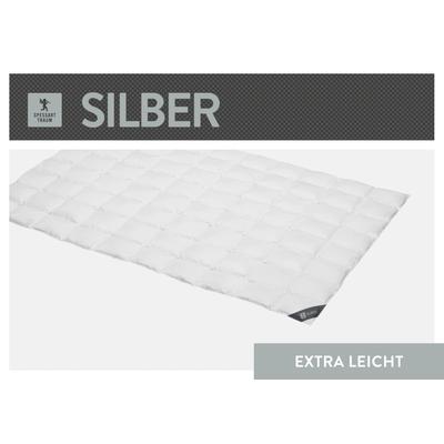 Daunenbettdecke SPESSARTTRAUM "Silber", weiß, B:155cm L:220cm, Bettdecken Bezug: 100% Baumwolle. Bezug: 100% Baumwolle. Bettdecken Füllung: 100% Daunen. Füllung: 100% Daunen, Bettdecken, hergestellt in Deutschland, allergikerfreundlich