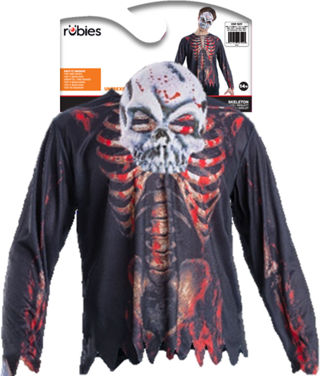 Déguisement Top + Masque adulte M/L Squelette - Rubies