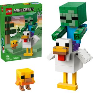 LEGO Minecraft 21582 Hühnerreiter, ab 9 Jahre, 344 Teile