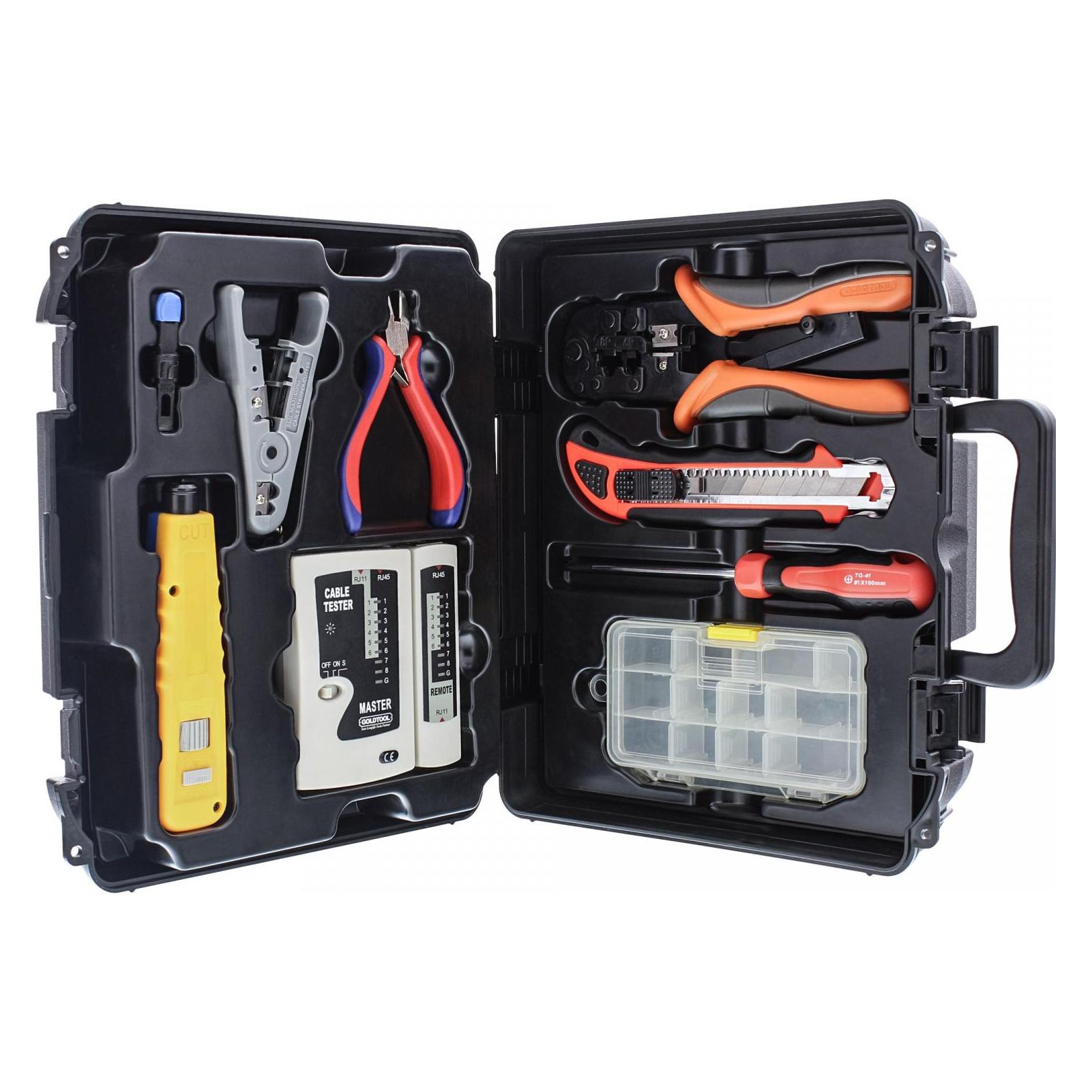 Goldtool Netzwerk Basis Installations Kit LAN, mit Tester (7 Funktionen) (66407H)