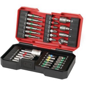 Einhell Bitset S-Box, 49108801, 34-teilig, Schlitz, Kreuzschlitz, Torx, Steckschlüssel