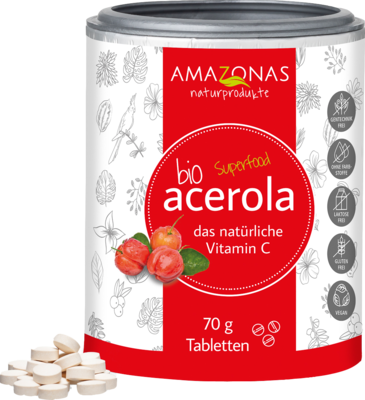 AMAZONAS Naturprodukte Handels GmbH ACEROLA 100% Bio natürliches Vit.C Lutschtabletten 70 g 13365565