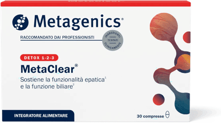 Metagenics Metaclear Integratore Funzione Epatica per Stanchezza e Tensione Muscolare 30 compresse