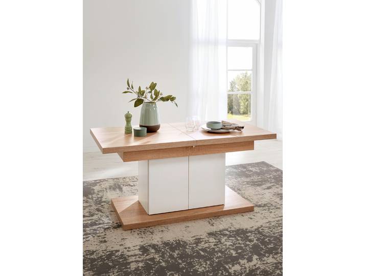 Couchtisch mit Schrankfunktion, Eiche Sonoma-Weiss