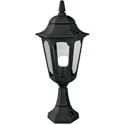 Außenleuchte Gartenlampe Wegleuchte Sockelleuchte H 54 cm Schwarz Laterne