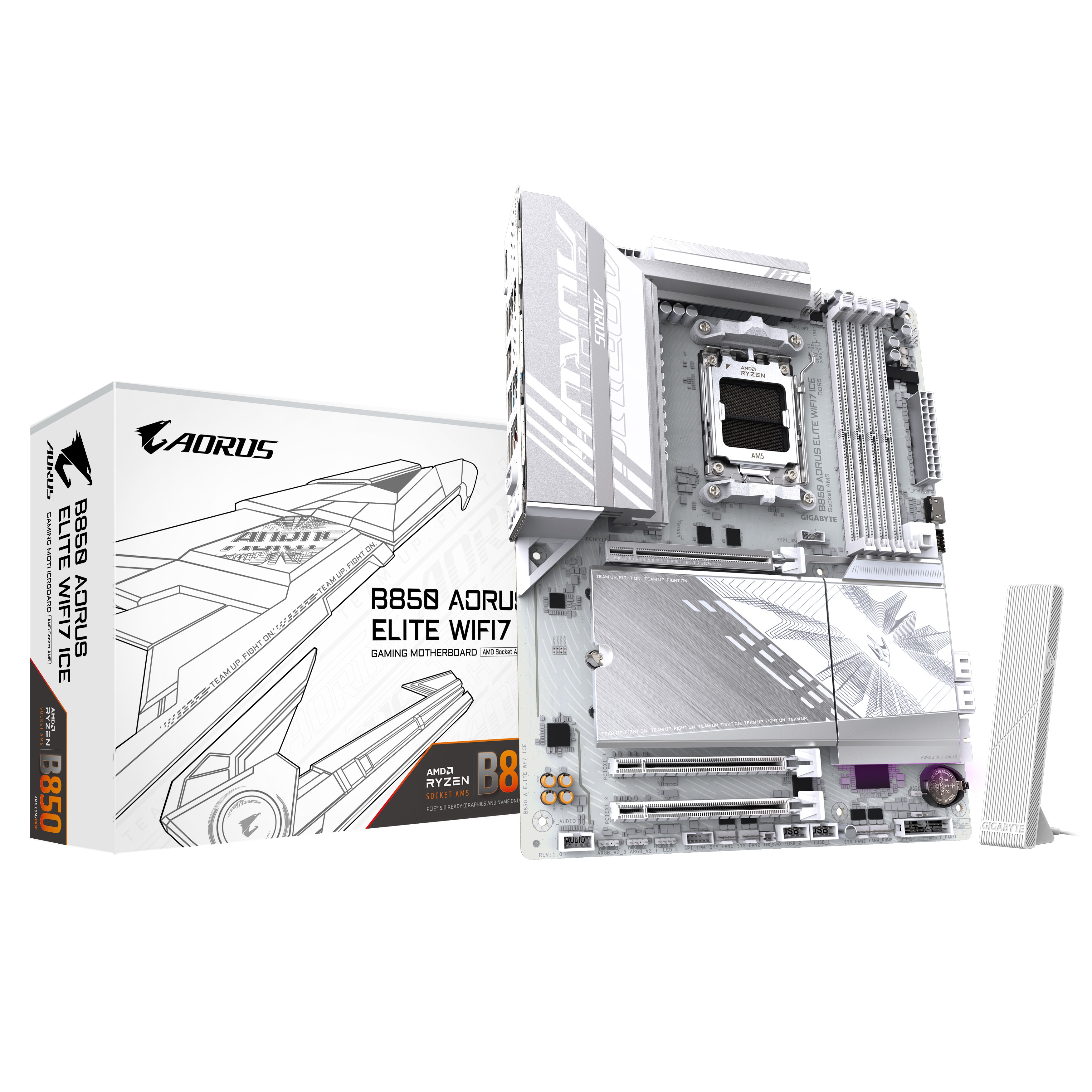 GIGABYTE AORUS B850 ELITE WIFI7 ICE ATX Mainboard Sockel AM5 WIFI7/DP B850 A ELITE WF7 ICE
