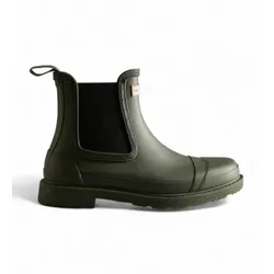 Hunter für Damen. WFS1018RMA Commando Chelsea Boots grün (36), Wohnung, Keine, Lässig