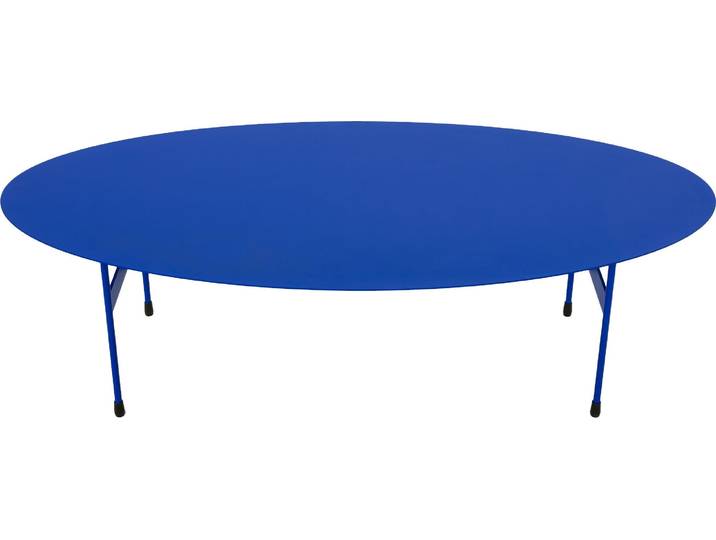 Couchtisch SPINDER DESIGN MIRA OVAL , blau (ultramarine, ultramarine, ultramarine, ultramarine, ultramarine, ultramarine), B/H/T: 120cm x 35cm x 39cm, Tische, Couchtisch, Couchtisch aus Stahl