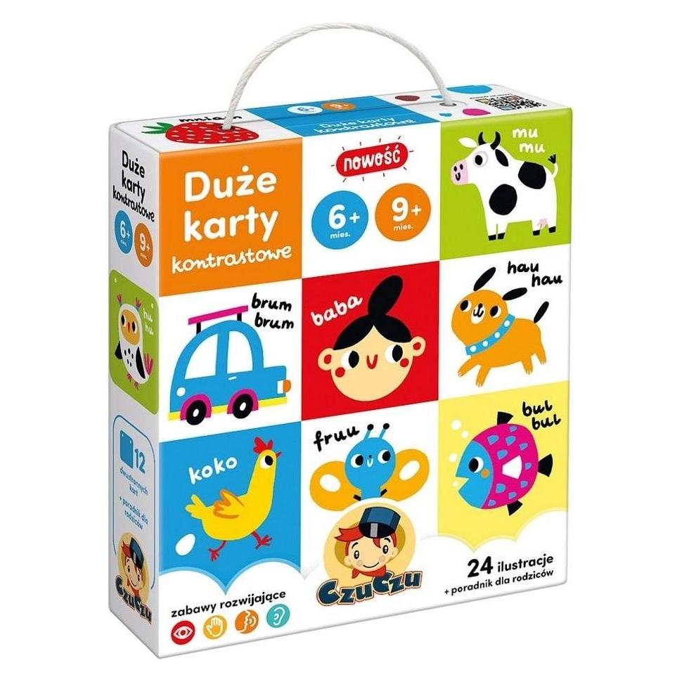 Czuczu Duże karty kontrastowe dla dzieci w wieku 6m+, 9m+ (Polnisch) (2671)
