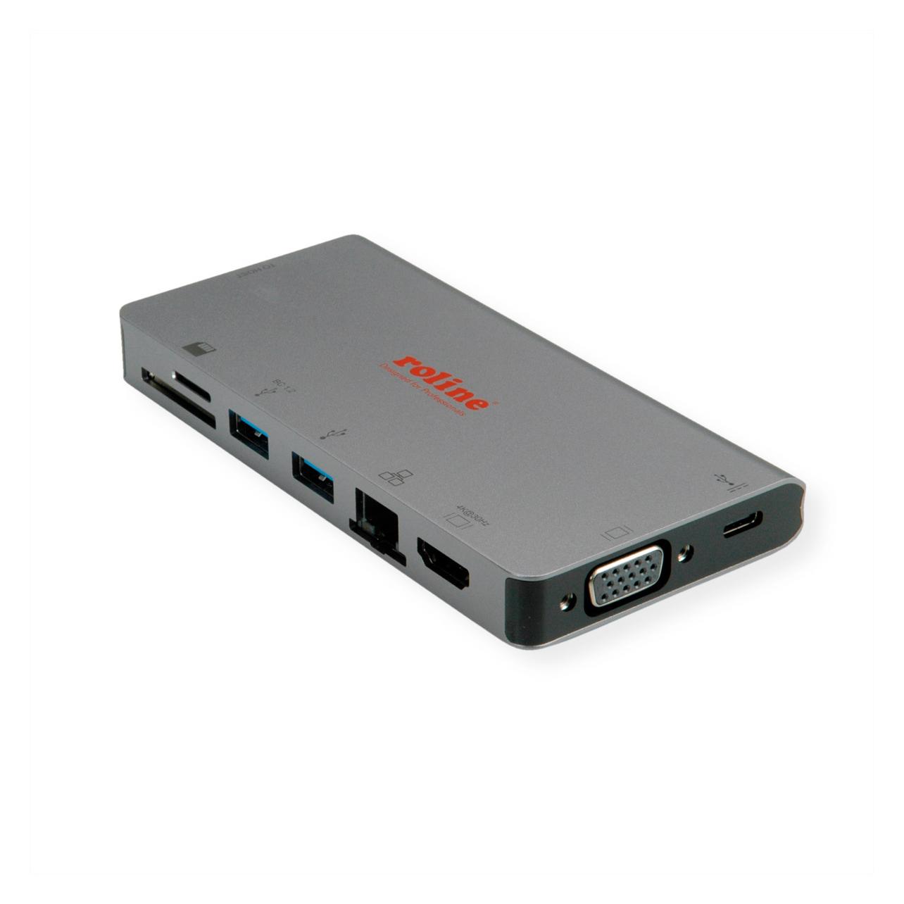 Roline USB Typ C Dockingstation (USB-C, 6 Ports) (12.02.1022)