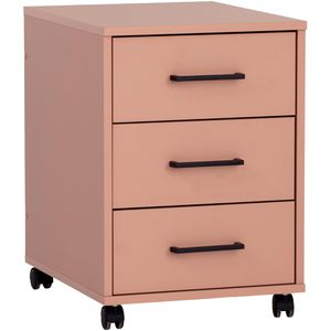 Möbelpartner Rollcontainer Ruby 158172, aus Holz, apricot, mit 3 Schubladen
