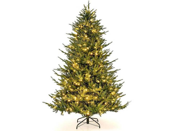 Costway Weihnachtsbaum mit 8 Lichtmodi 180cm Grün, Metall, 183 cm, Dekoration, Weihnachtsdekoration, Christbäume & Zubehör