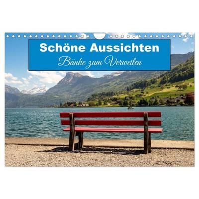 Schöne Aussichten Bänke zum Verweilen (Wandkalender 2027 DIN A4 quer), CALVENDO Monatskalender