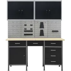 vidaXL, Werkbank + Arbeitsbock, Berdenin (60 cm, 160 cm)