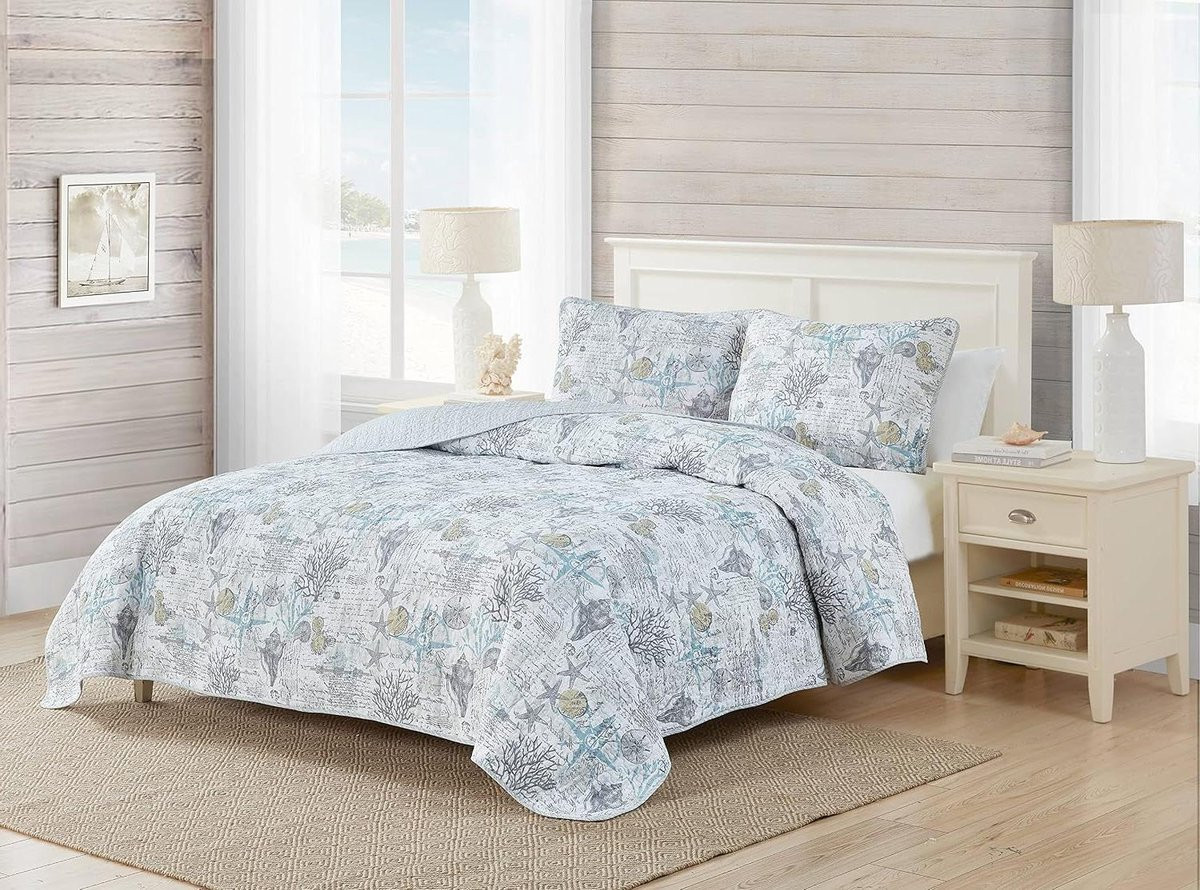 Grijs Omkeerbare Quilt Dekbed Set voor Queen Maat