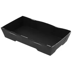 MONOUSO - Schwarzes Sushi-Tablett aus Karton 12x6,2cm (600 Stück)