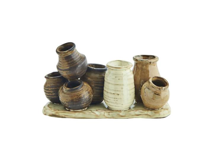 Vases en grès multicolore Peachy