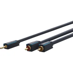 CLICK 70471 - Adapterkabel, 3,5 mm Klinken Stecker auf 2x Cinch, 10m