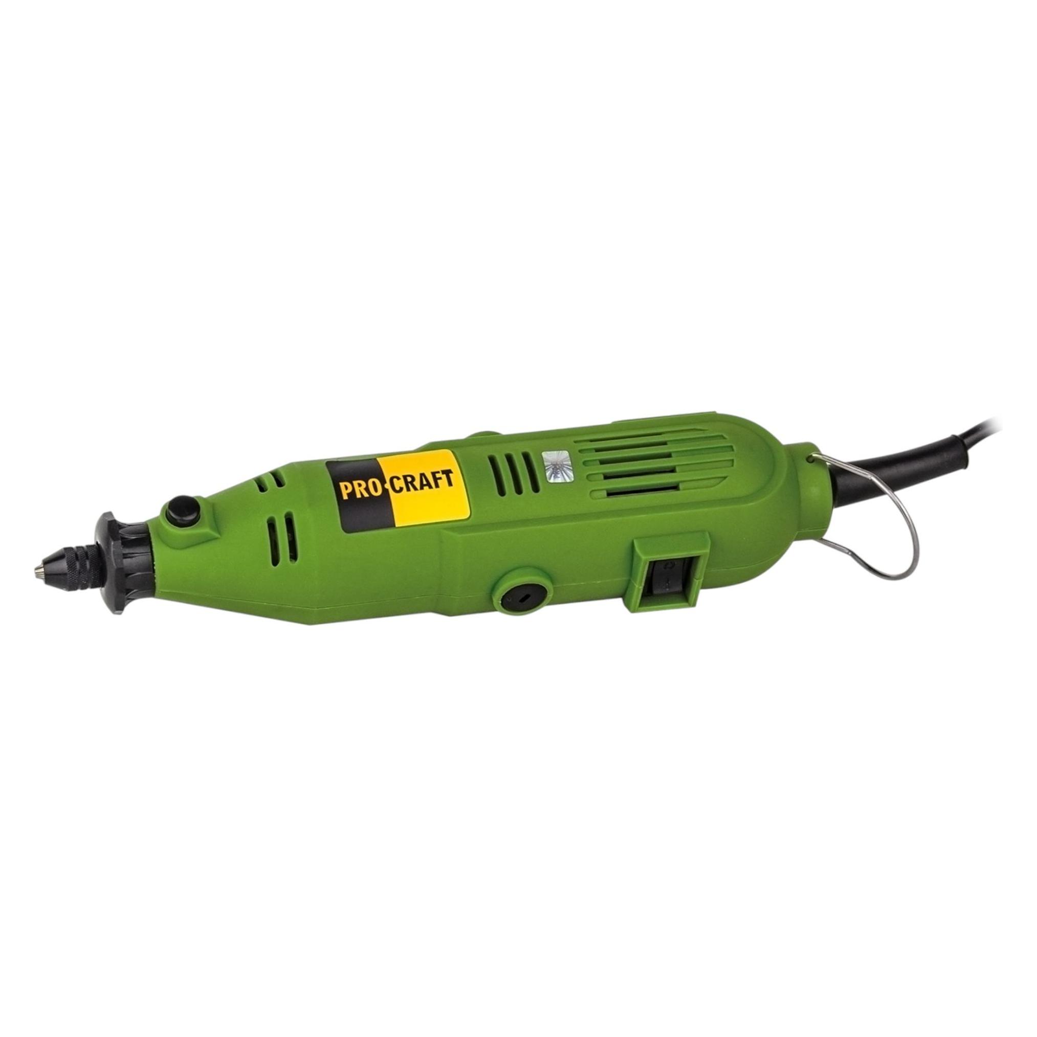Procraft PG400 Geradschleifer 130 Watt 3,2 mm + 418 tlg. Zubehör Set + Koffer (Geradschleifer) (PG400)