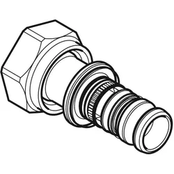 Geberit, Schlauchanschluss + Schlauchverbinder, Mepla Press Rotguss Verschraubung mit IG (Ausführung: 63 - 2 1/2""IG) (Schlauchverbinder)
