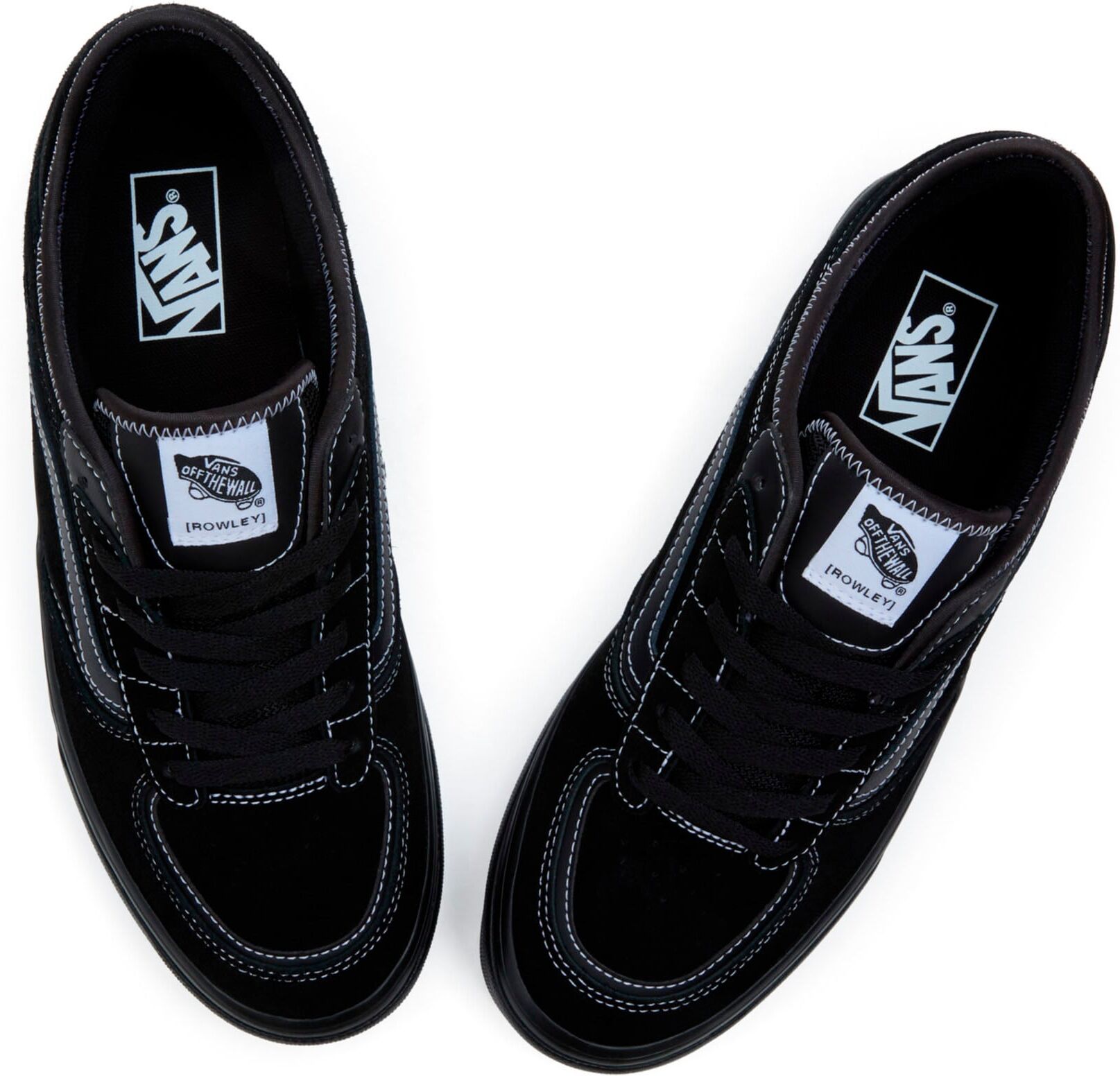 Sneaker VANS "Rowley Classic", Damen, Gr. 36, schwarz (schwarz schwarz), Leder, Schuhe Sneaker, unisex
