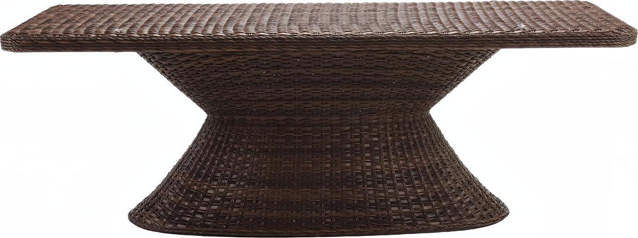 Garden tisch Rattan Braun Luxus Moderner Design Kaffeetisch Hochwertig