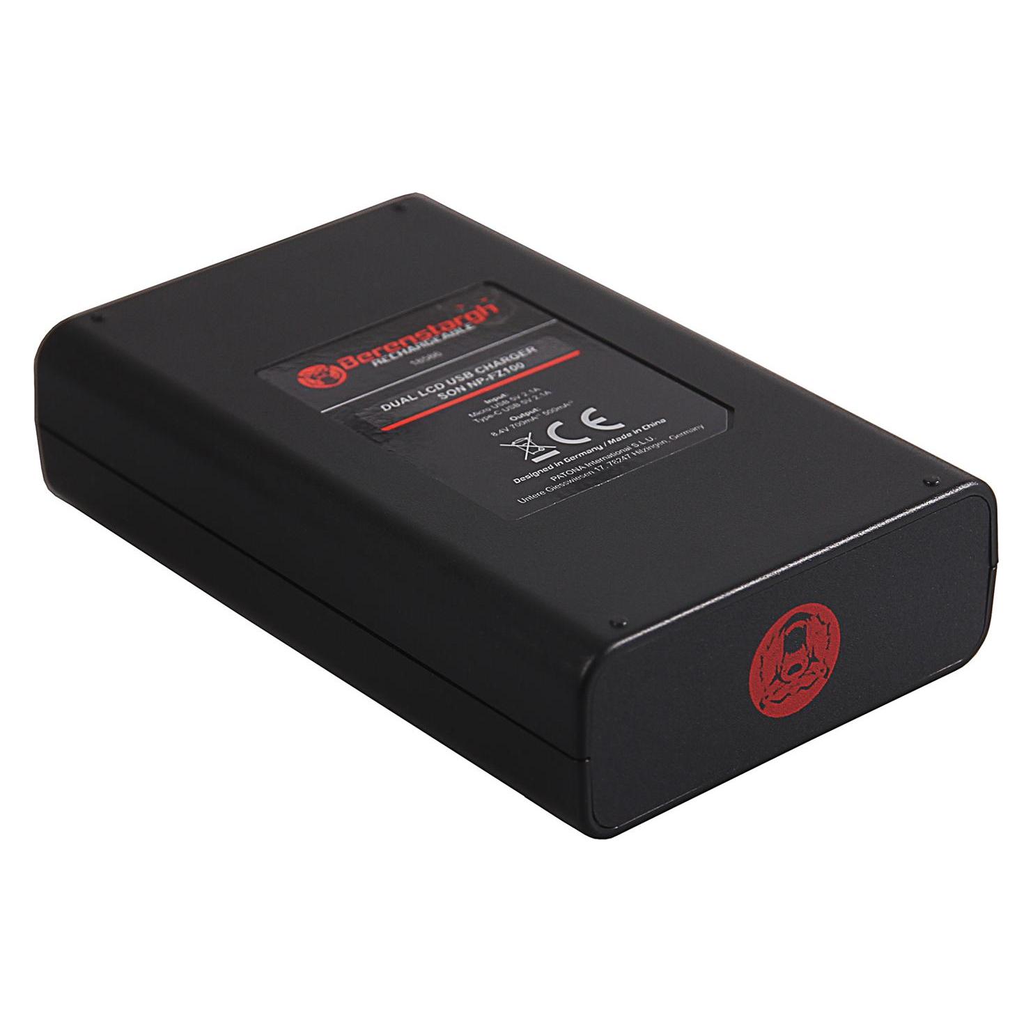 Berenstargh Dual LCD USB Ladegerät f. Sony A7 III A7M3, Alpha 7 III A7 R III A7RM3 Alpha 7 R III A9 (Kamera Akku Ladegerät) (61064463)