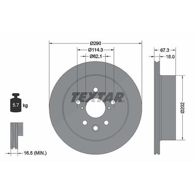 Textar Bremsscheibe [Hersteller-Nr. 92334403] für Lexus