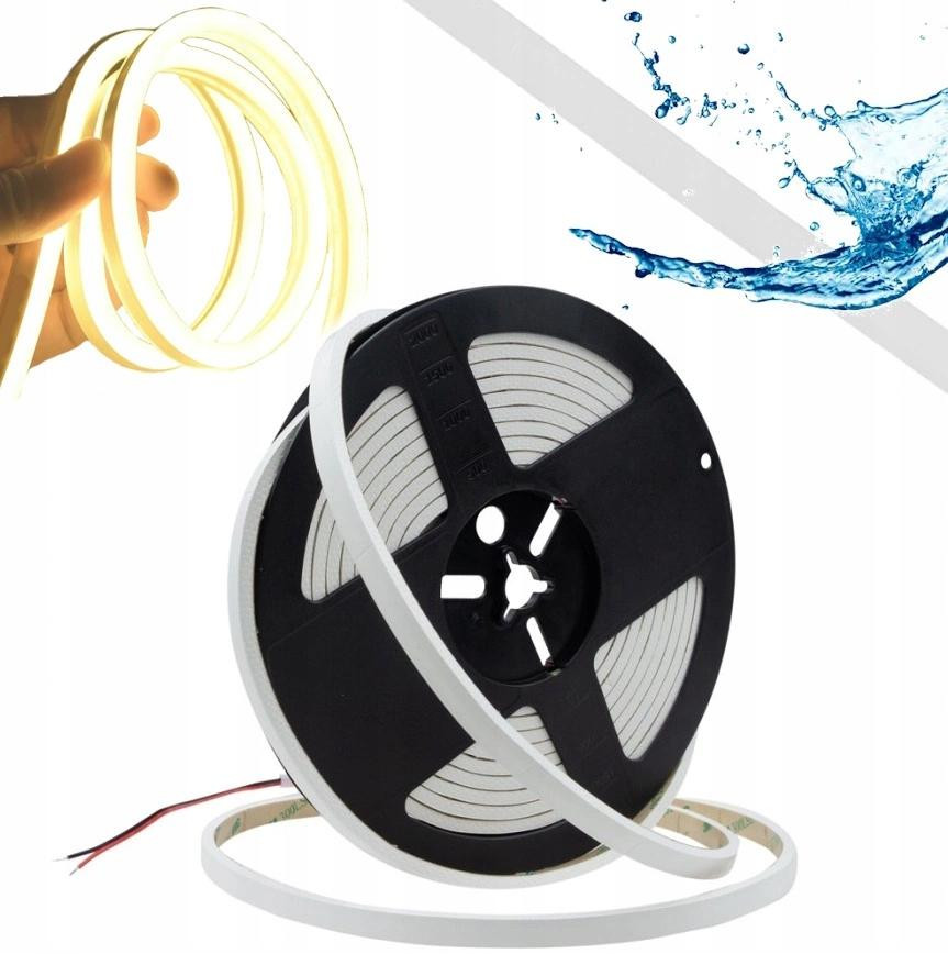 Eco Light Waterdichte LED-strip 24V, Neon COB, Warm Wit, 5 meter