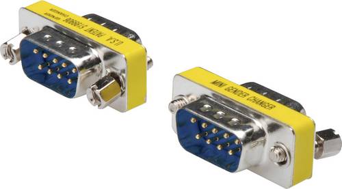 Digitus Seriell Adapter [1x D-SUB-Stecker 9pol. - 1x D-SUB-Stecker 9pol.] Silber