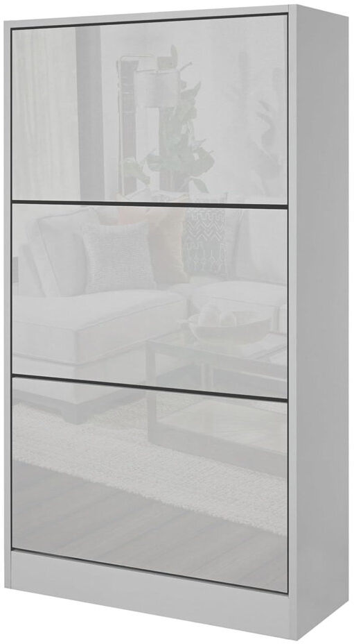 Brayden Studio 18 Pair Shoe Storage Cabinet Gray 18