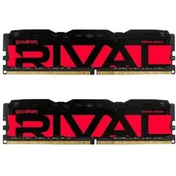 Goodram Pamięć DDR4 Rival Radiant 32GB (2*16)/3200 CL16 czerwona (3200 MHz, DDR4-RAM, DIMM), RAM, Rot