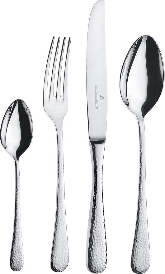 4005481780232 6180 Mia 60-teiliges Geschirr-Set, massiver Griff, locker, Edelstahl, mehrfarbig