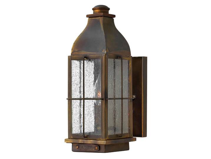Elstead Lighting Aussenwandleuchte Bingham, Rotbraun, Metall, Glas, 12.1x31.8x16.5 cm, RoHS, Lampen & Leuchten, Außenbeleuchtung, Außenleuchten