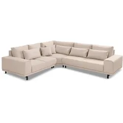 filippo Ecksofa Renzo Stoff Beige 267 x 297 cm