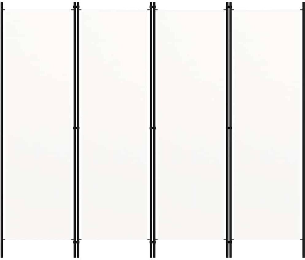 vidaXL Biombo divisor de 4 paneles blanco 200x180 cm Blanco
