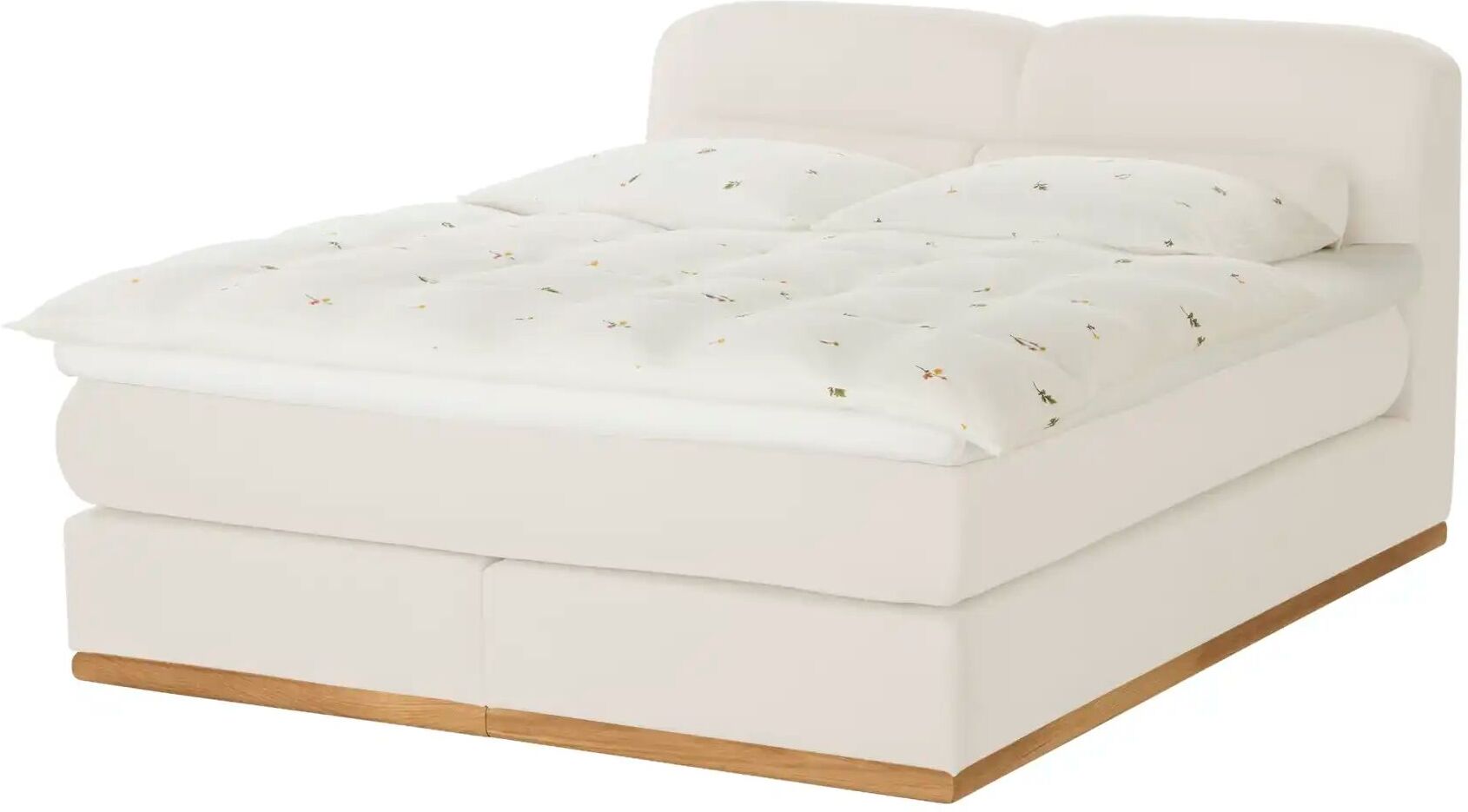 Höffner Boxspringbett  Esop ¦ creme ¦ Maße (cm): B: 160 H: 111