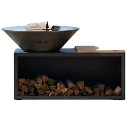 GRILLCHIC traditioneller Feuerkorb Stahl 103 anthrazitgrau Doppelwanne