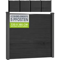 WPC Zaun aus Elementen & Pfosten