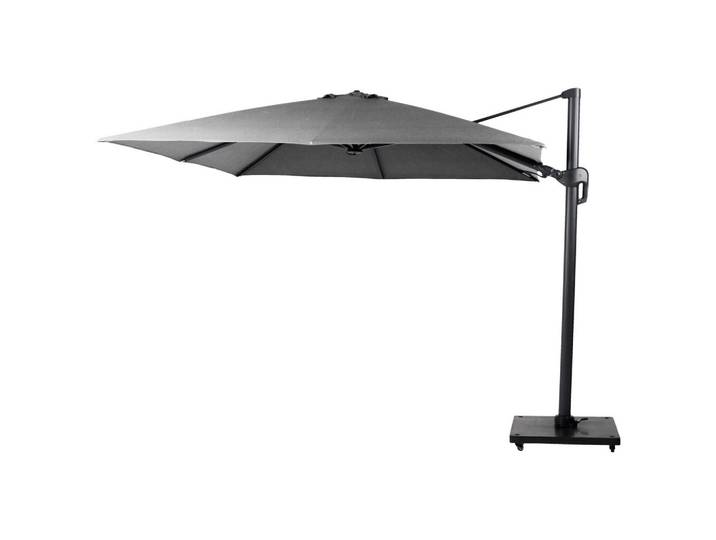 Tierra Outdoor Ampelschirm, Hellgrau, 300x300 cm, 360° drehbar, höhenverstellbar, regenabweisend, rostfrei, UV-beständig, Sonnenschutz, Sonnenschirme